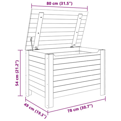 Contenitore con Coperchio RANA Bianco 80x49x54 cm Massello Pino