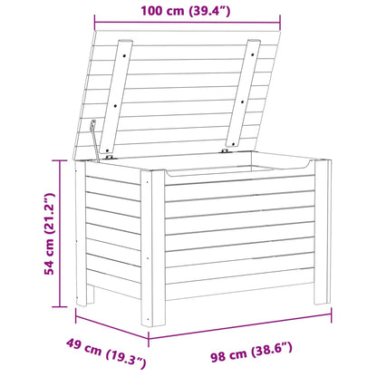 Contenitore con Coperchio RANA Bianco 100x49x54cm Massello Pino