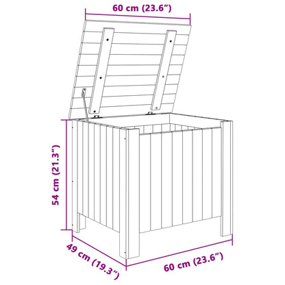 Contenitore con Coperchio RANA 60x49x54 cm Legno Massello Pino