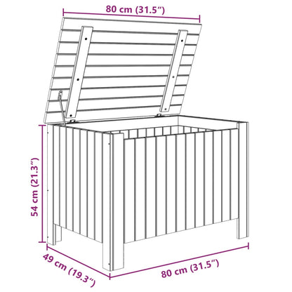 Contenitore con Coperchio RANA 80x49x54 cm Legno Massello Pino