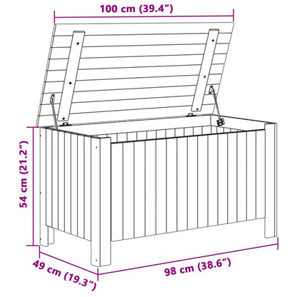 Contenitore con Coperchio RANA 100x49x54 cm Legno Massello Pino