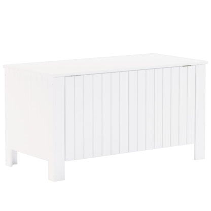 Contenitore con Coperchio RANA Bianco 100x49x54cm Massello Pino