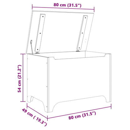 Contenitore con Coperchio RANA 80x49x54 cm Legno Massello Pino