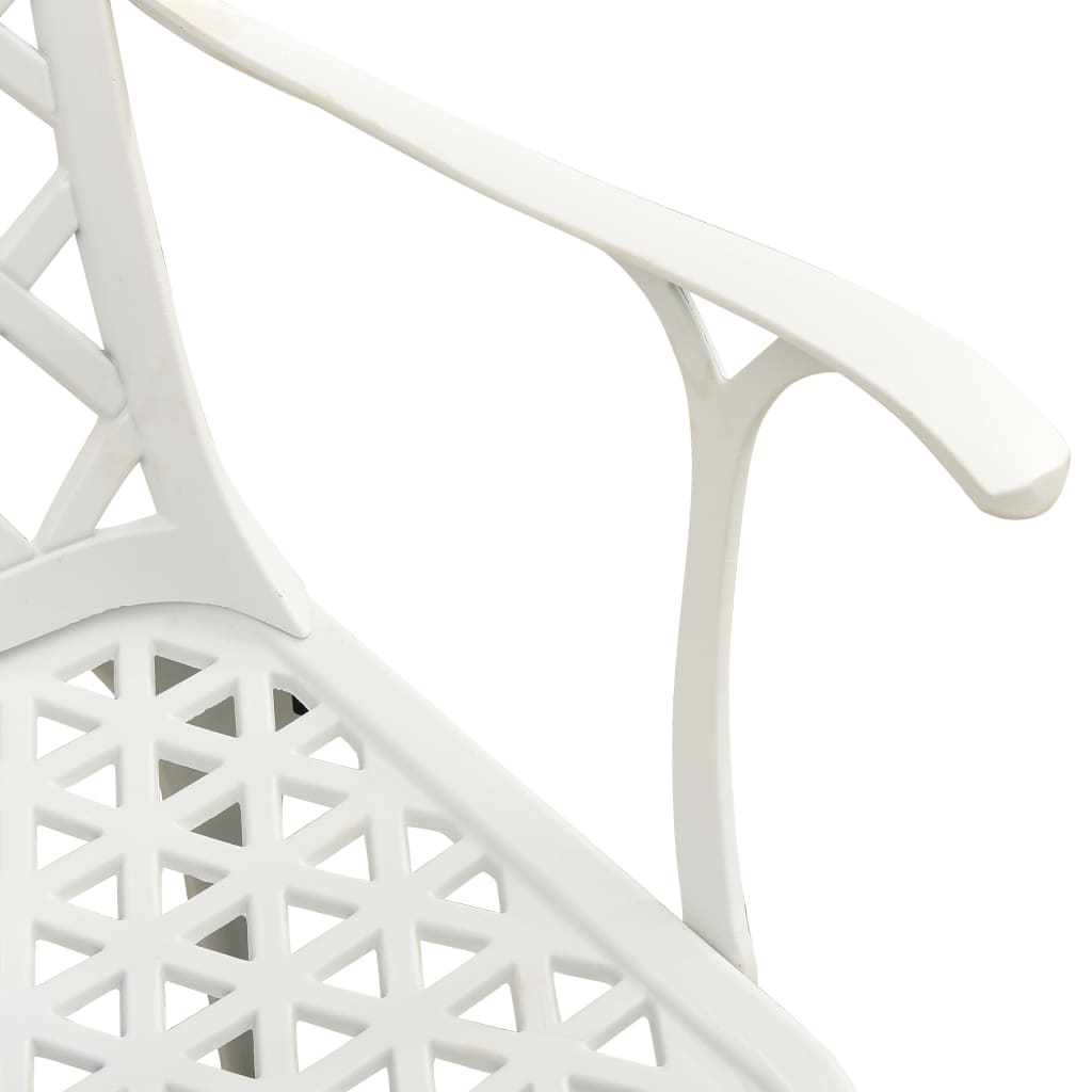 Sedie da Giardino 6 pz in Alluminio Pressofuso Bianco | homemem39