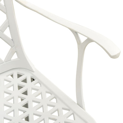 Sedie da Giardino 6 pz in Alluminio Pressofuso Bianco | homemem39