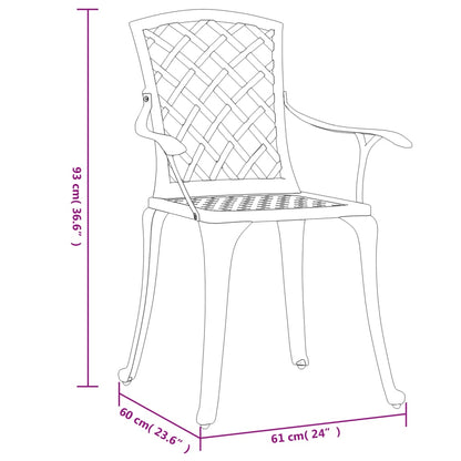 Sedie da Giardino 6 pz in Alluminio Pressofuso Bianco | homemem39