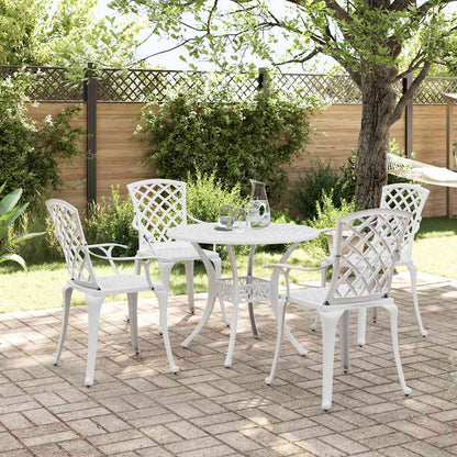 Set da Pranzo da Giardino 5 pz in Alluminio Pressofuso