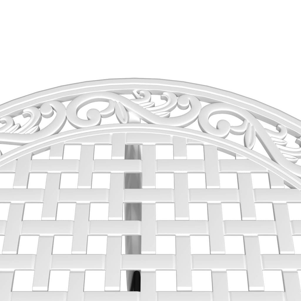 Set da Pranzo da Giardino 5 pz Bianco in Alluminio Pressofuso | homemem39