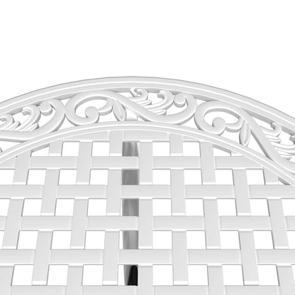 Set da Pranzo da Giardino 5 pz Bianco in Alluminio Pressofuso | homemem39