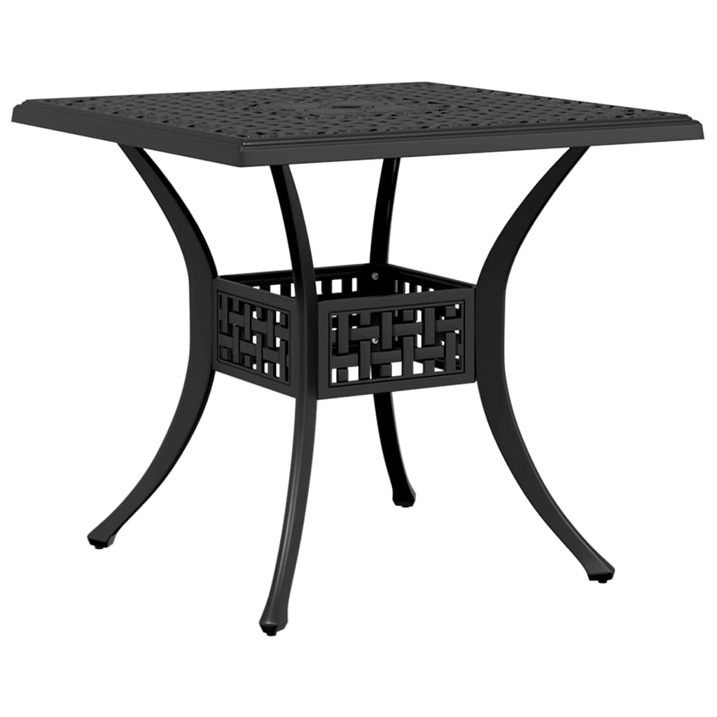 Set da Pranzo da Giardino 5 pz Nero in Alluminio Pressofuso | homemem39