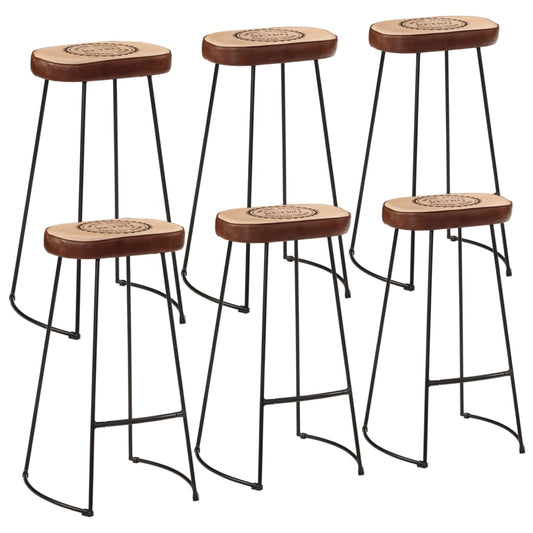 Set Bar 7pz Legno Massello Mango Grezzo e Metallo | homemem39