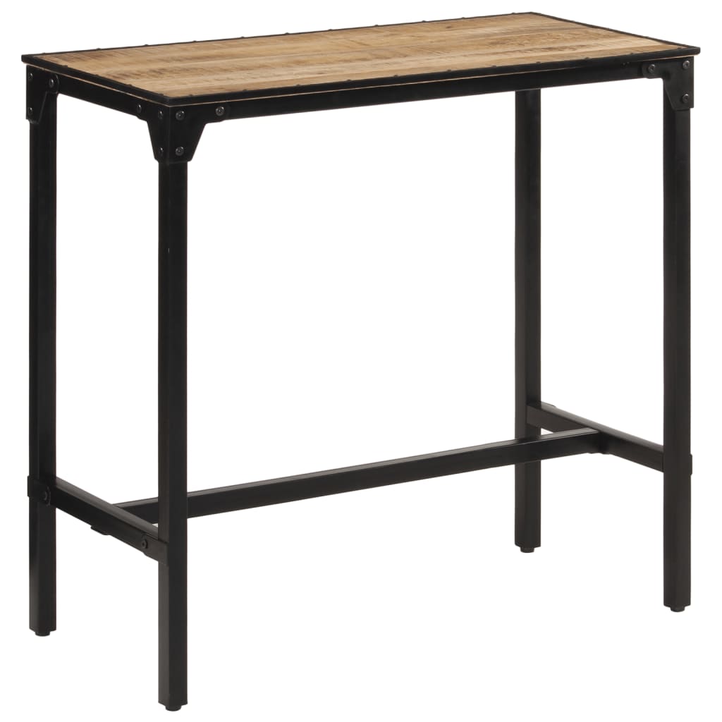 Set Bar 5pz Legno Massello Mango Grezzo e Metallo | homemem39