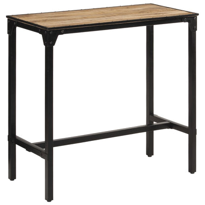 Set Bar 5pz Legno Massello Mango Grezzo e Metallo | homemem39