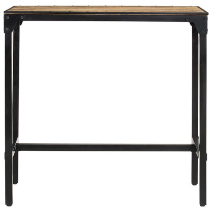 Set Bar 5pz Legno Massello Mango Grezzo e Metallo | homemem39