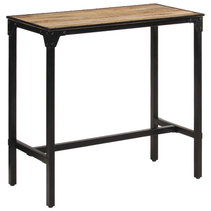 Set Bar 5pz Legno Massello Mango Grezzo e Metallo | homemem39