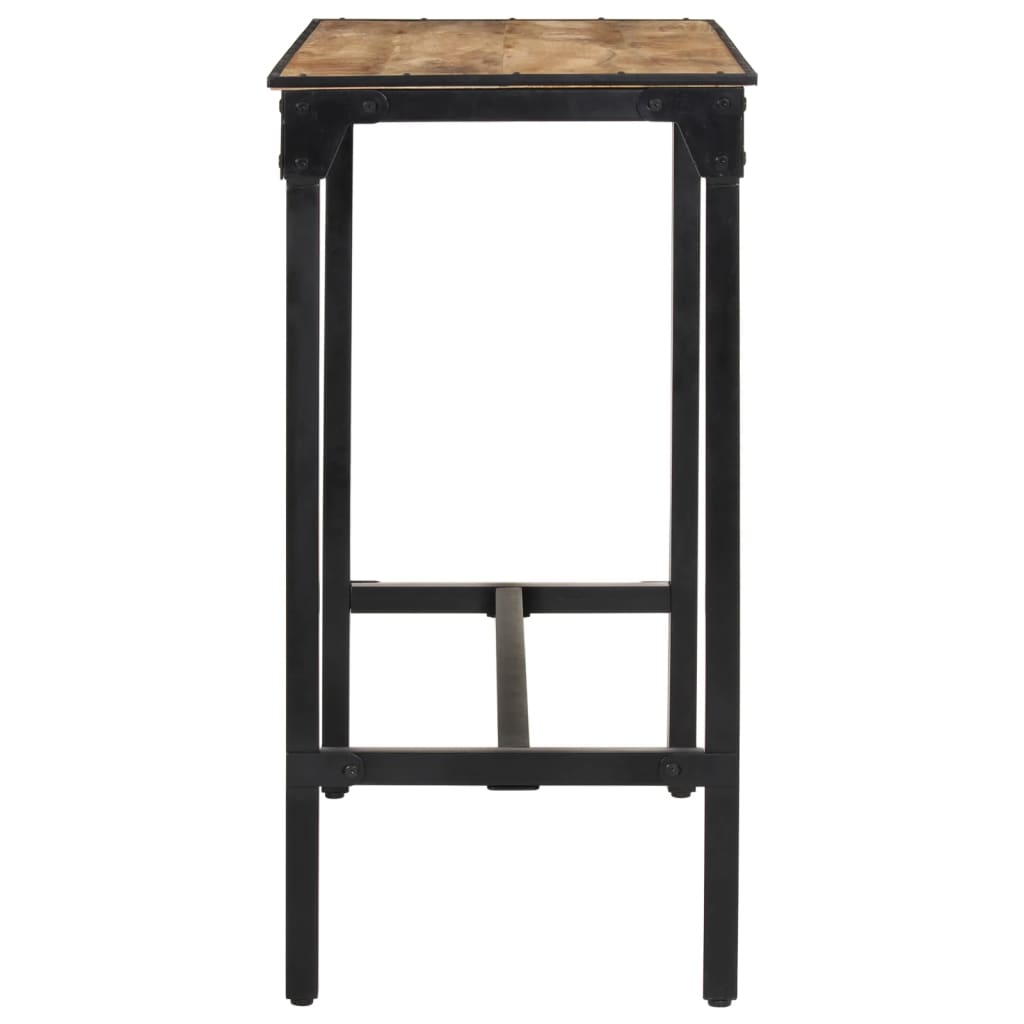 Set Bar 5pz Legno Massello Mango Grezzo e Metallo | homemem39