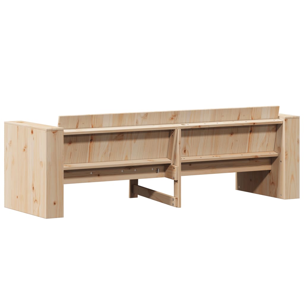 Divano da Giardino 3 Posti 189x60x62 cm Legno Massello di Pino - homemem39