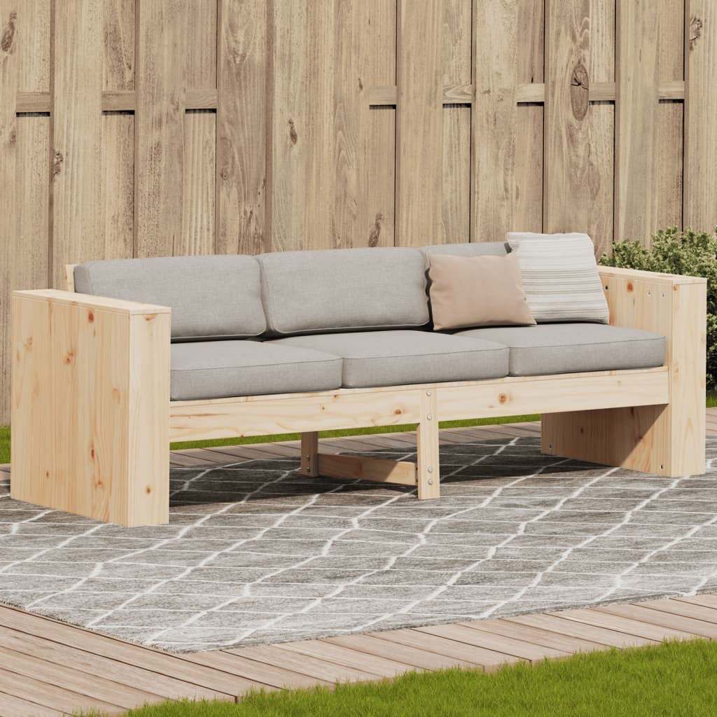 Divano da Giardino 3 Posti 189x60x62 cm Legno Massello di Pino - homemem39