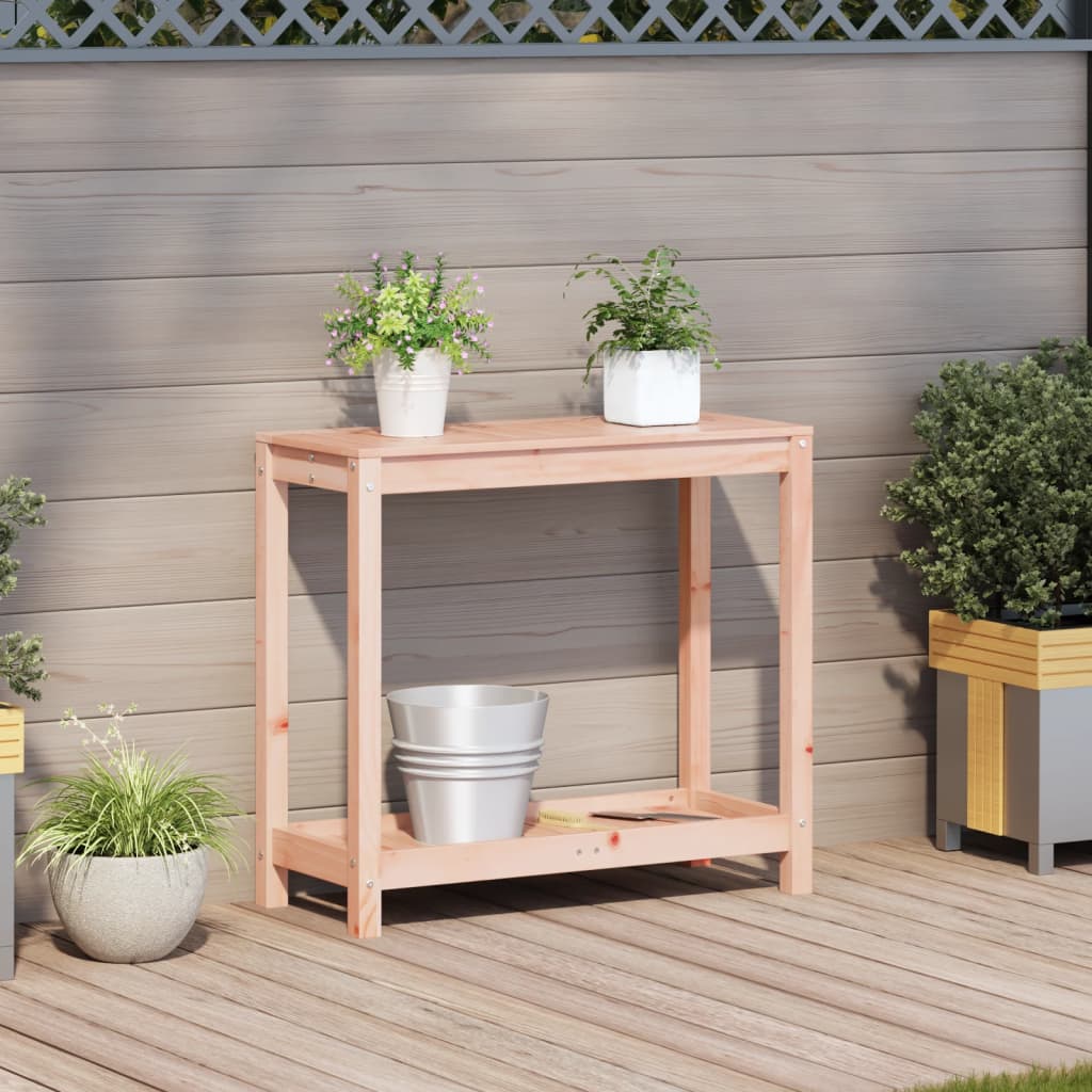Tavolo Invaso con Ripiano 82,5x35x75 cm Legno Massello Douglas | homemem39