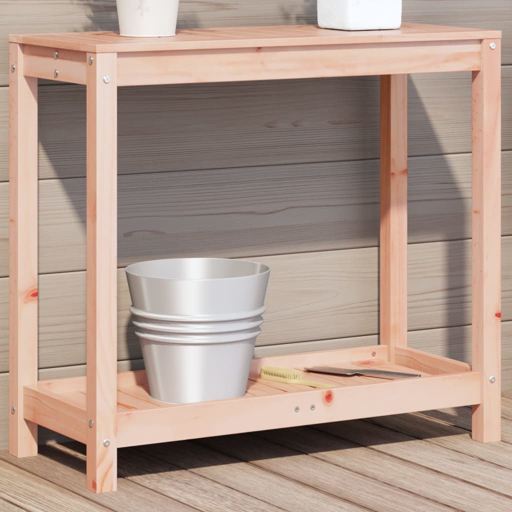 Tavolo Invaso con Ripiano 82,5x35x75 cm Legno Massello Douglas | homemem39