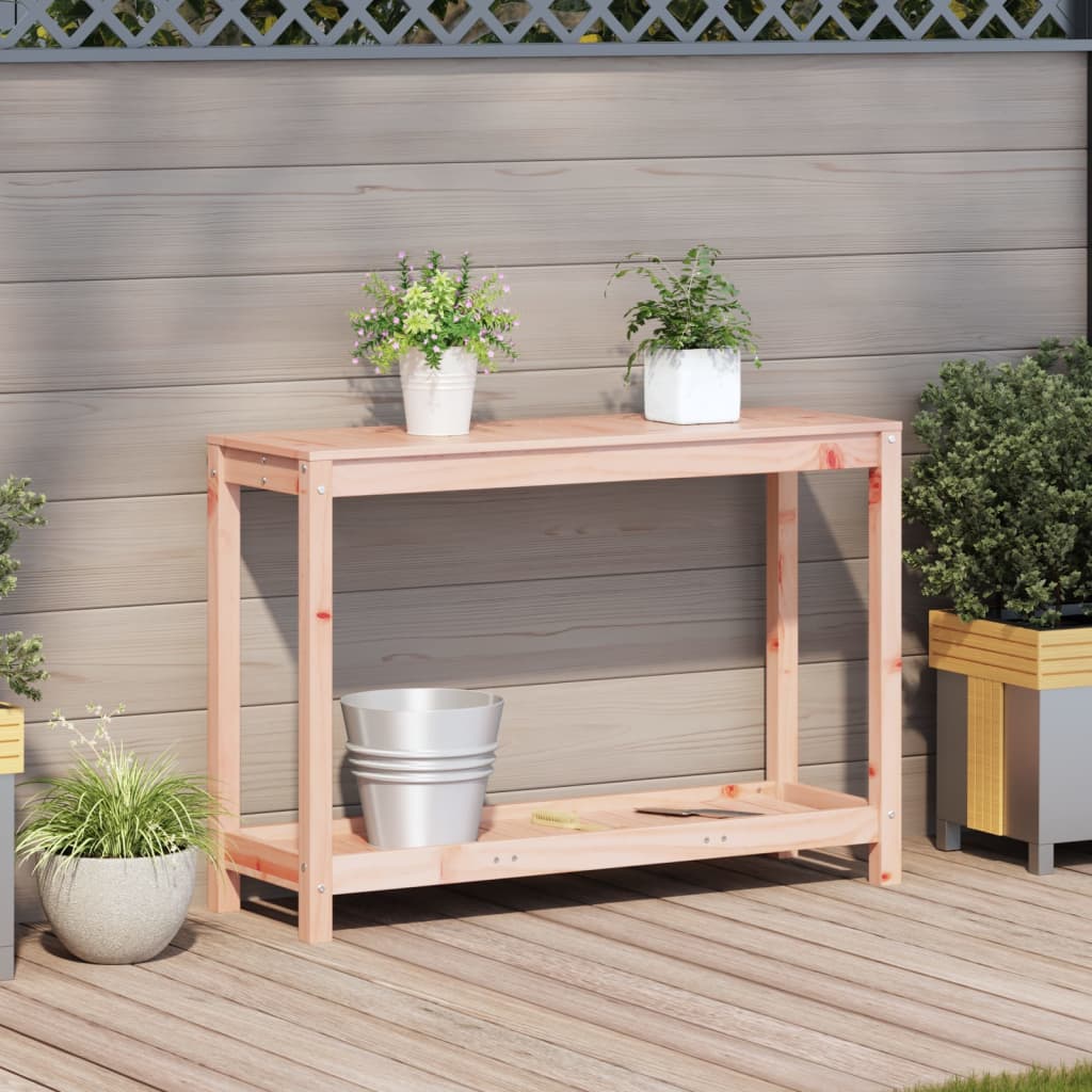 Tavolo Invaso con Ripiano 108x35x75 cm Legno Massello Douglas | homemem39