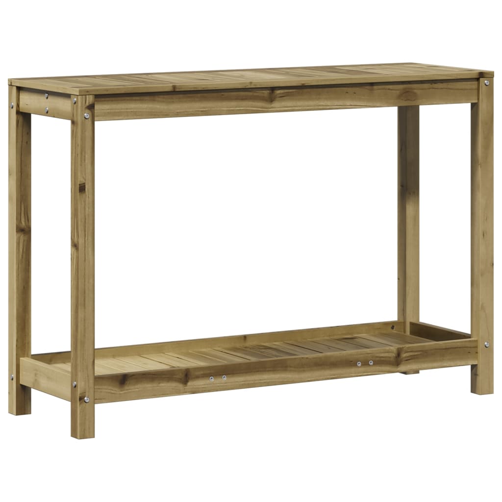 Tavolo Invaso con Ripiano 108x35x75 cm Legno Impregnato di Pino - homemem39