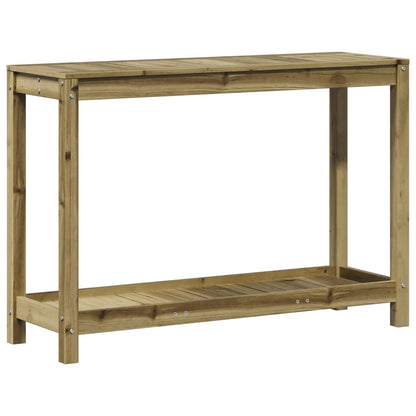 Tavolo Invaso con Ripiano 108x35x75 cm Legno Impregnato di Pino - homemem39
