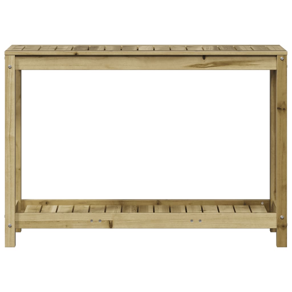 Tavolo Invaso con Ripiano 108x35x75 cm Legno Impregnato di Pino - homemem39