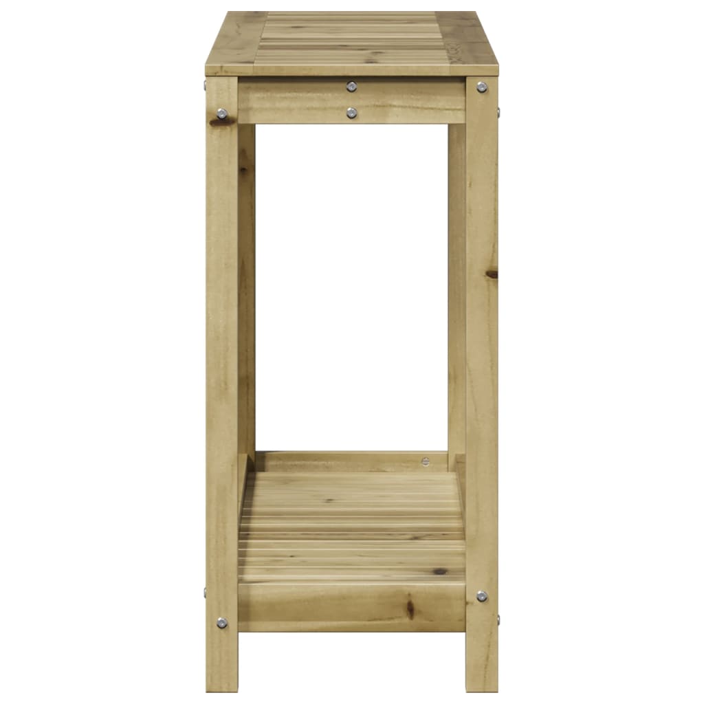 Tavolo Invaso con Ripiano 108x35x75 cm Legno Impregnato di Pino - homemem39