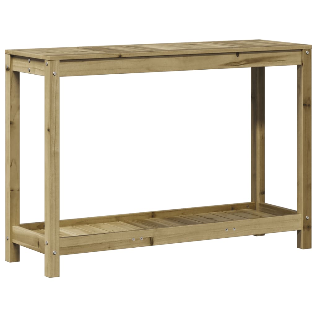 Tavolo Invaso con Ripiano 108x35x75 cm Legno Impregnato di Pino - homemem39