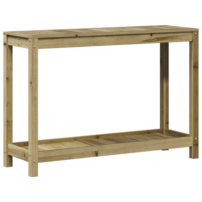 Tavolo Invaso con Ripiano 108x35x75 cm Legno Impregnato di Pino - homemem39