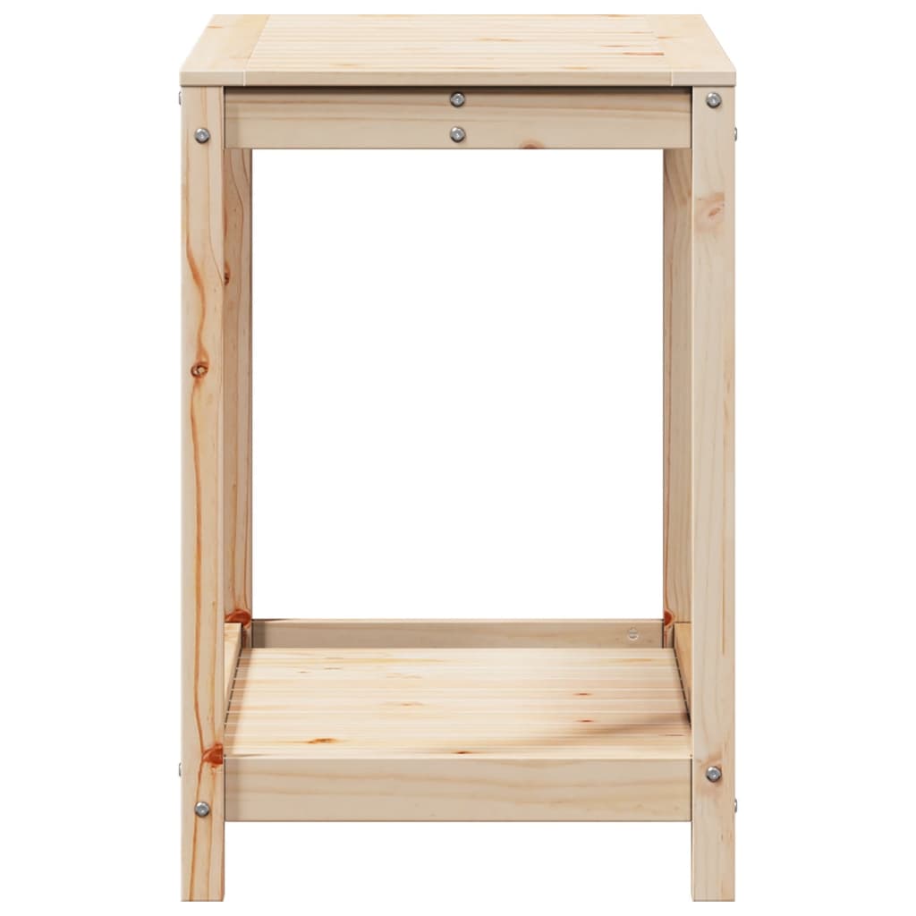 Tavolo Invaso con Ripiano 82,5x50x75 cm Legno Massello di Pino | homemem39