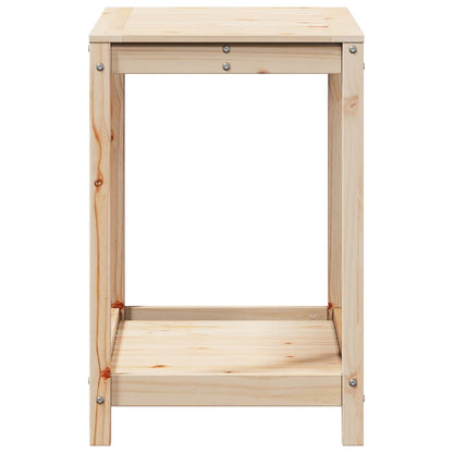 Tavolo Invaso con Ripiano 82,5x50x75 cm Legno Massello di Pino | homemem39