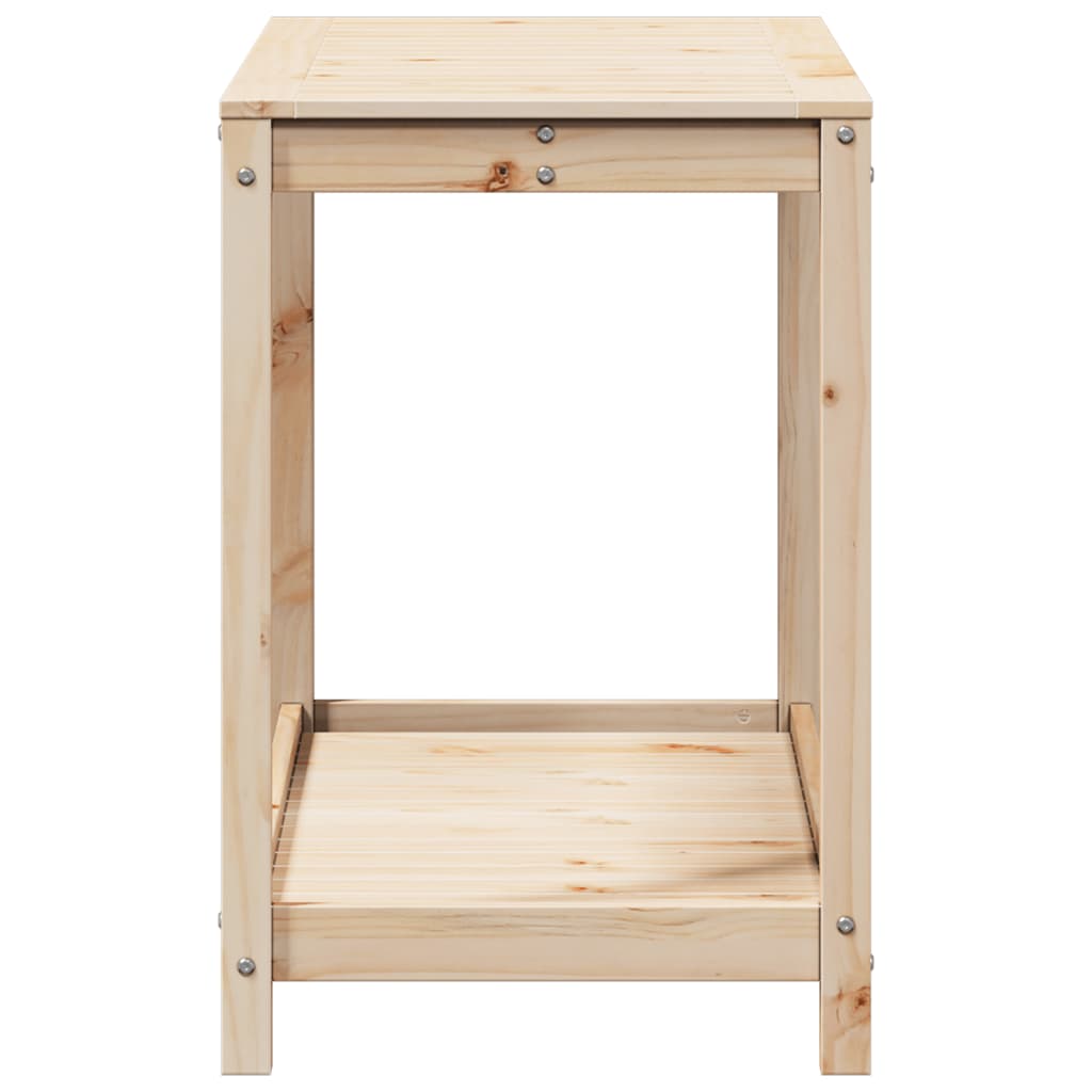 Tavolo Invaso con Ripiano 108x50x75 cm Legno Massello di Pino | homemem39
