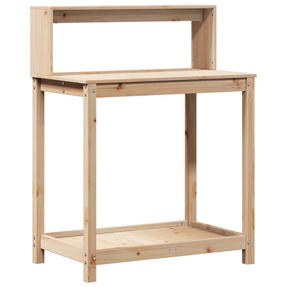 Tavolo Invaso con Ripiani 82,5x50x109,5 cm Legno Massello Pino | homemem39