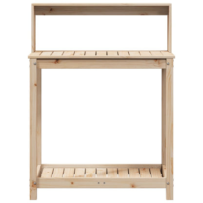 Tavolo Invaso con Ripiani 82,5x50x109,5 cm Legno Massello Pino | homemem39