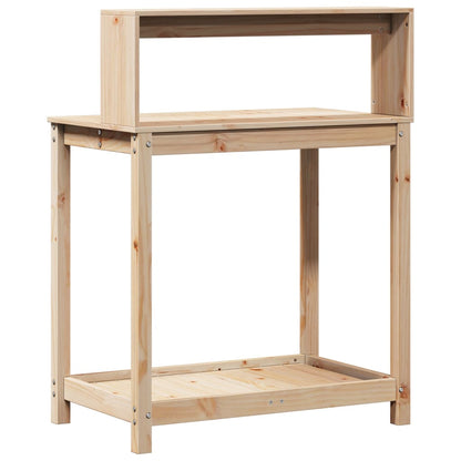 Tavolo Invaso con Ripiani 82,5x50x109,5 cm Legno Massello Pino | homemem39