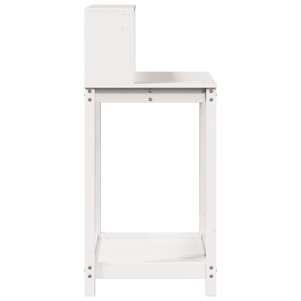 Tavolo Invaso con Ripiani Bianco 82,5x50x109,5 cm Massello Pino | homemem39