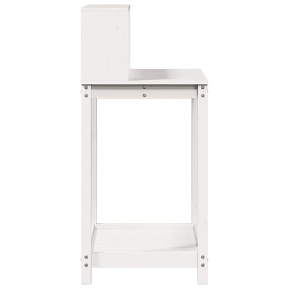 Tavolo Invaso con Ripiani Bianco 82,5x50x109,5 cm Massello Pino | homemem39