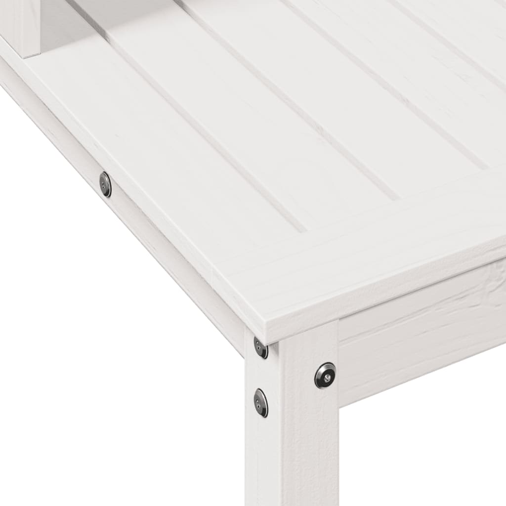 Tavolo Invaso con Ripiani Bianco 82,5x50x109,5 cm Massello Pino | homemem39