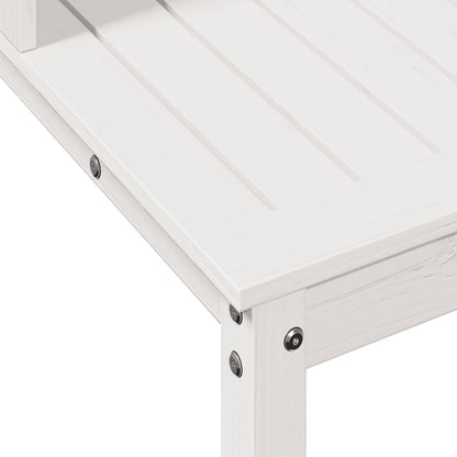 Tavolo Invaso con Ripiani Bianco 82,5x50x109,5 cm Massello Pino | homemem39