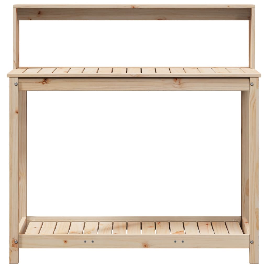 Tavolo Invaso con Ripiani 108x50x109,5 cm Legno Massello Pino | homemem39