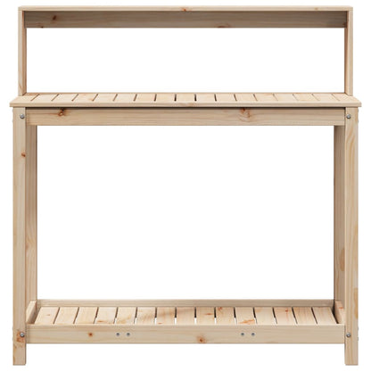 Tavolo Invaso con Ripiani 108x50x109,5 cm Legno Massello Pino | homemem39