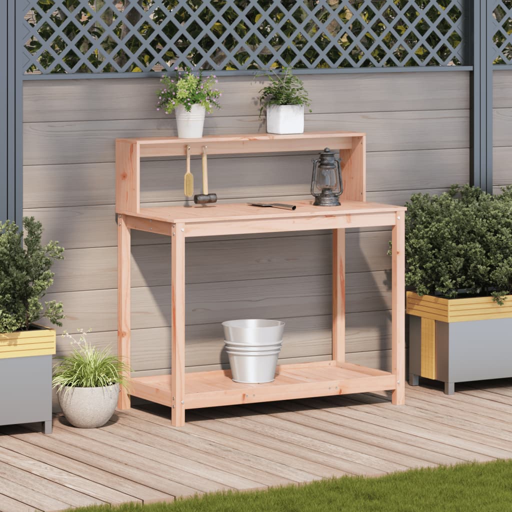 Tavolo Invaso con Ripiani 108x50x109,5cm Legno Massello Douglas | homemem39