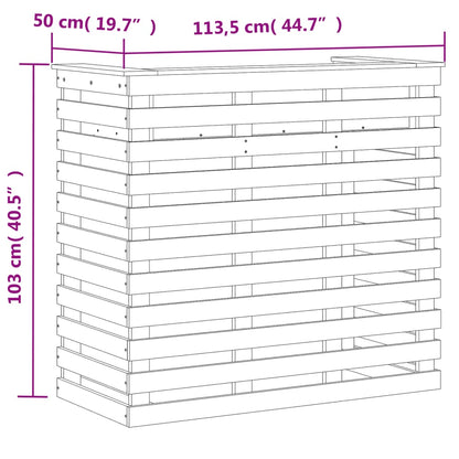 Tavolo Bar da Esterno Bianco 113,5x50x103cm Legno Massello Pino