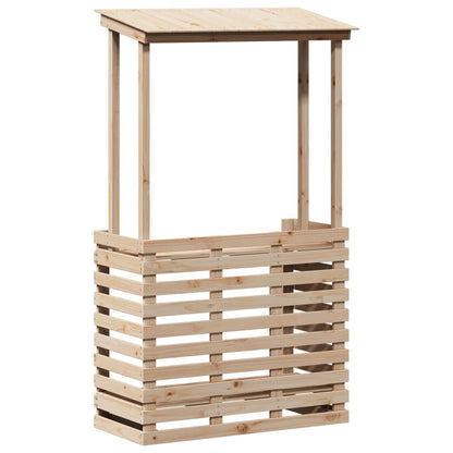 Tavolo Bar da Esterno con Tetto 112,5x57x195,5cm Legno Massello | homemem39