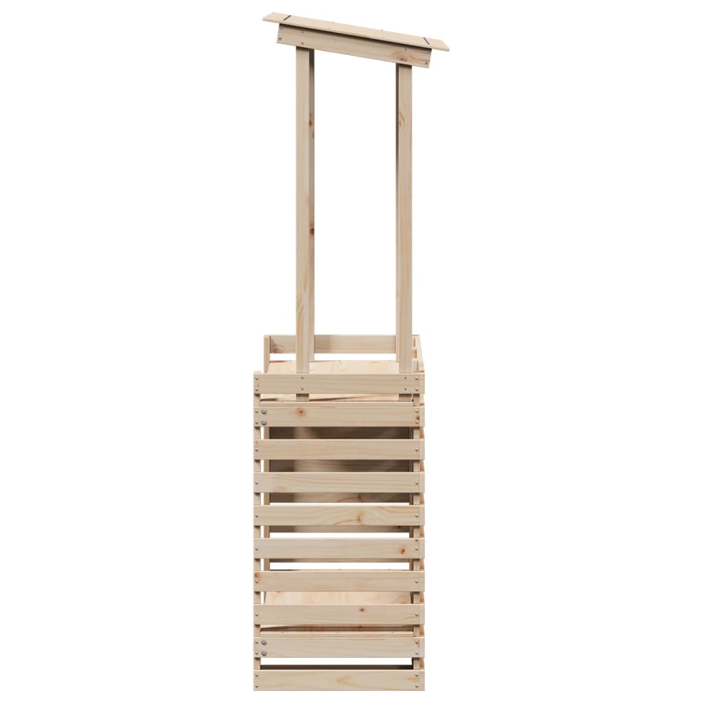 Tavolo Bar da Esterno con Tetto 112,5x57x195,5cm Legno Massello | homemem39
