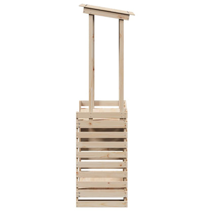 Tavolo Bar da Esterno con Tetto 112,5x57x195,5cm Legno Massello | homemem39