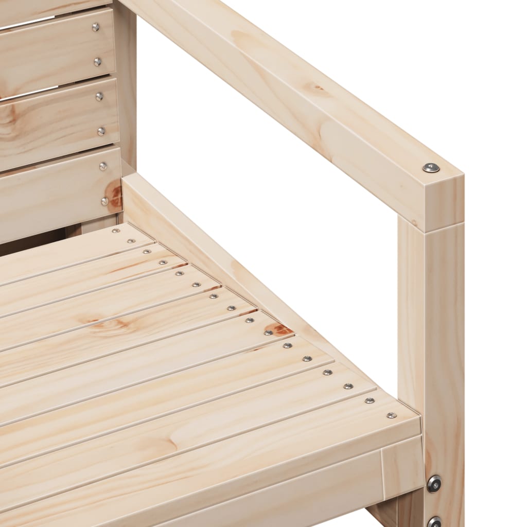 Set Salotto da Giardino 3 pz in Legno Massello di Pino | homemem39