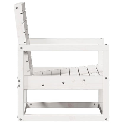 Set Salotto da Giardino 3 pz Bianco in Legno Massello di Pino | homemem39